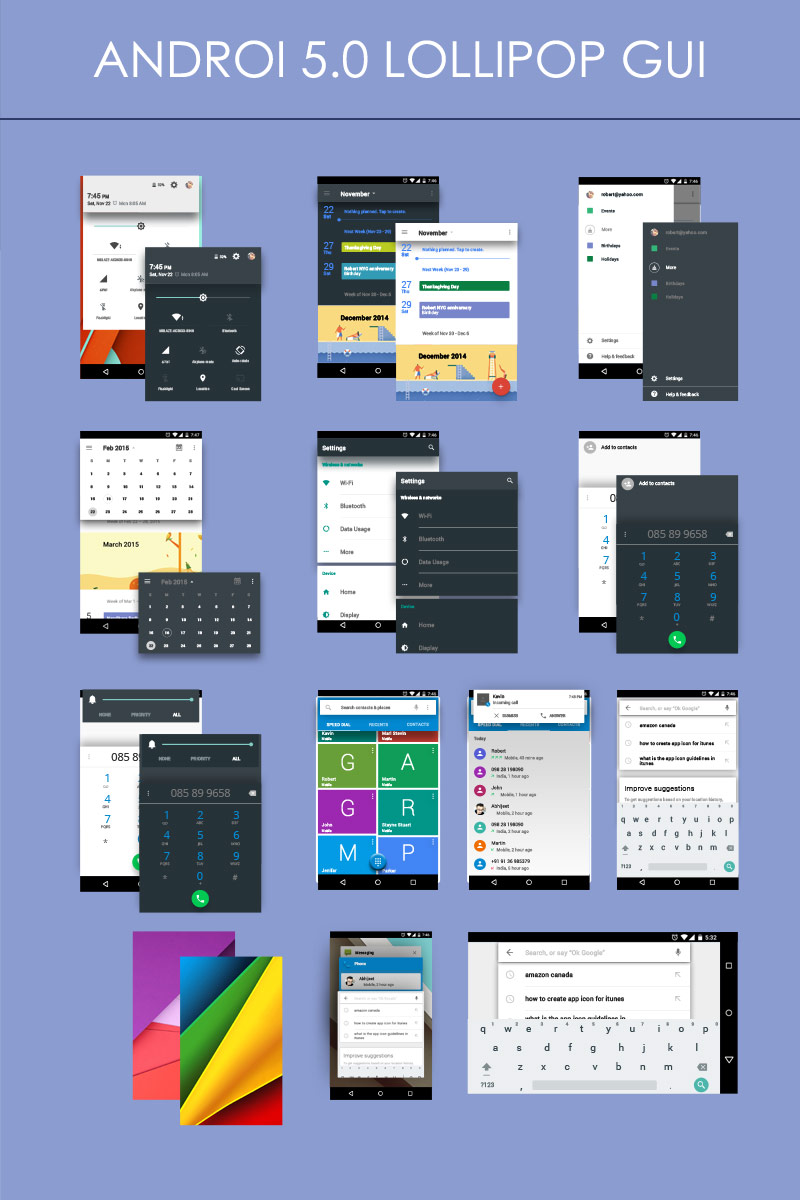 Free Download Android 5 0 Lollipop Gui Kit