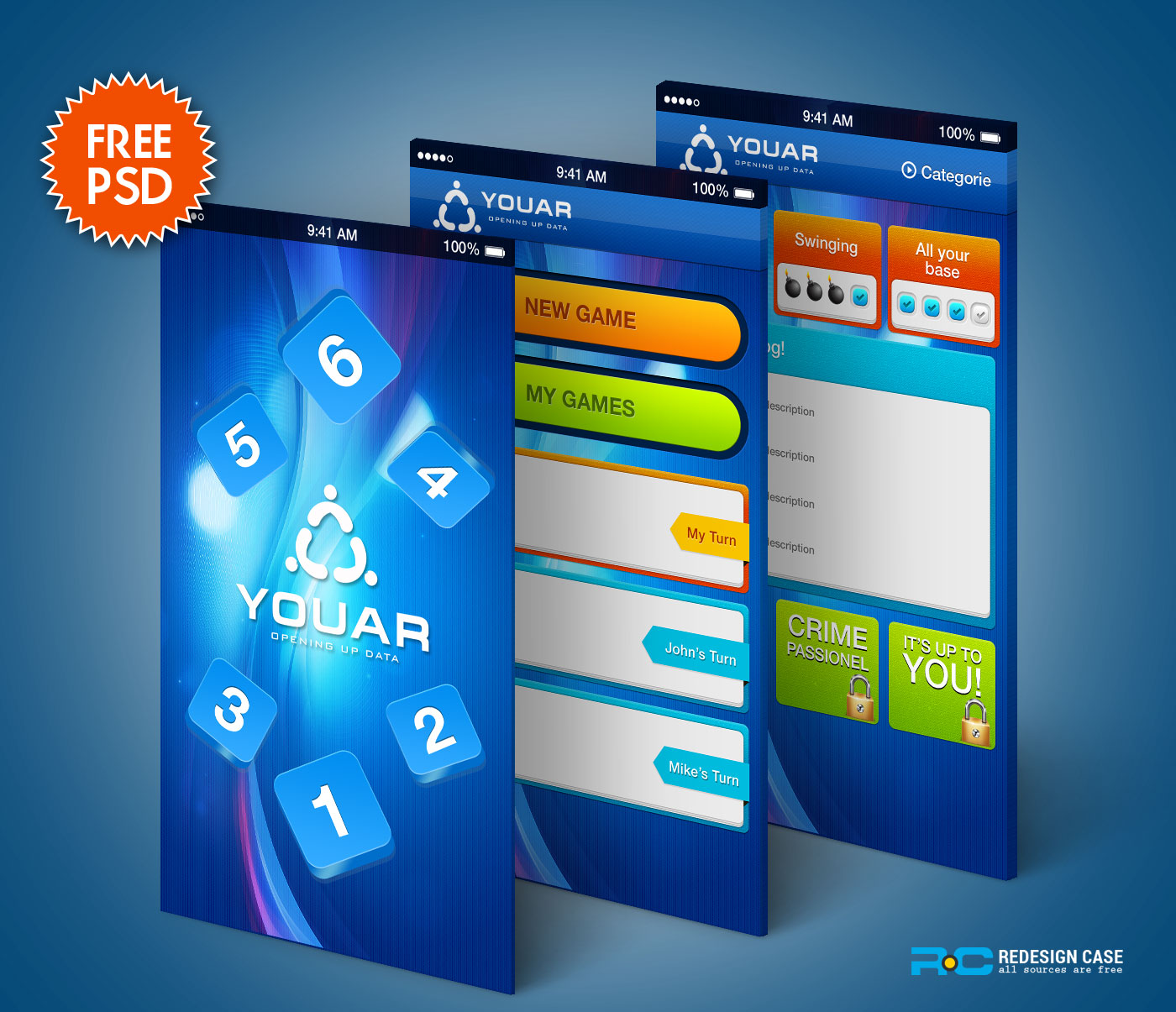 Download Mobile Game Gui Kit Psd
