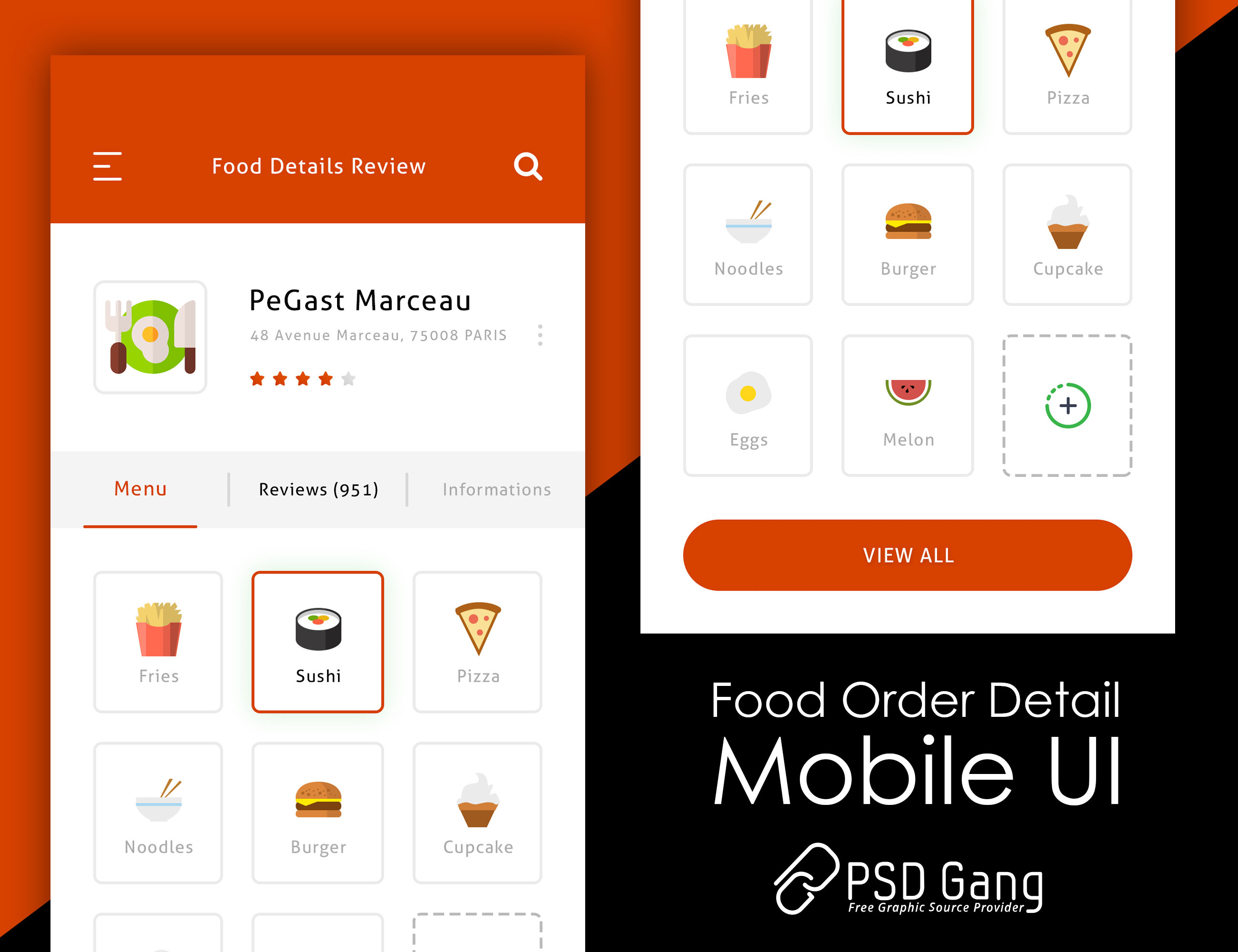 Food Delivery App Design Free Psd