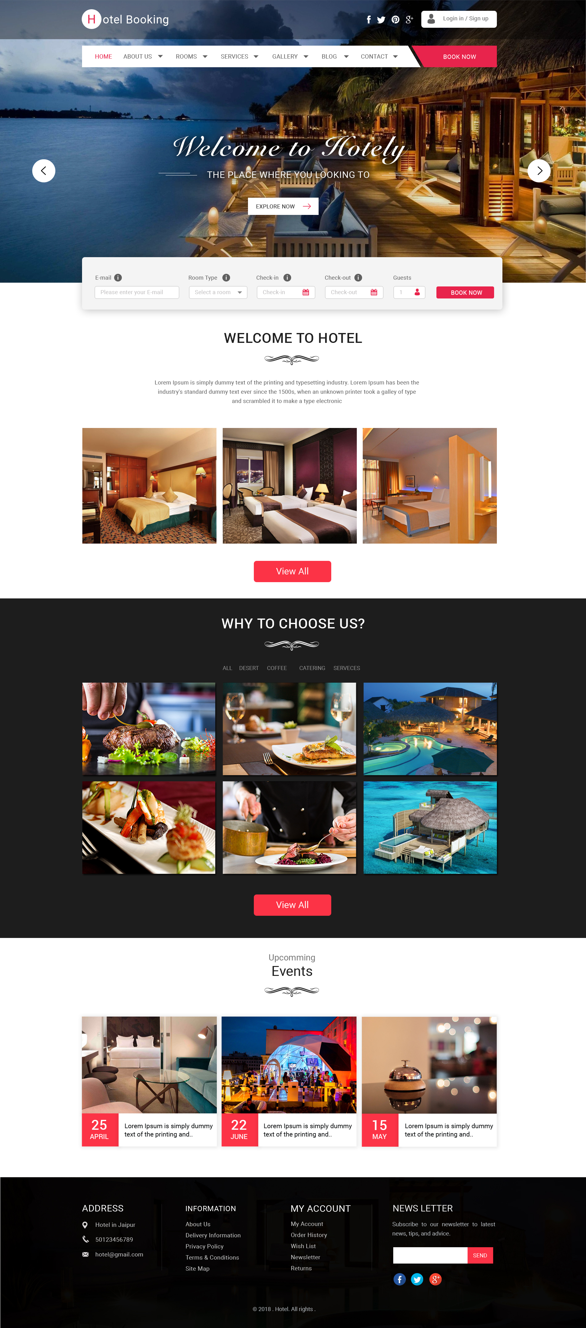 Hotel Reservation Websites Templates