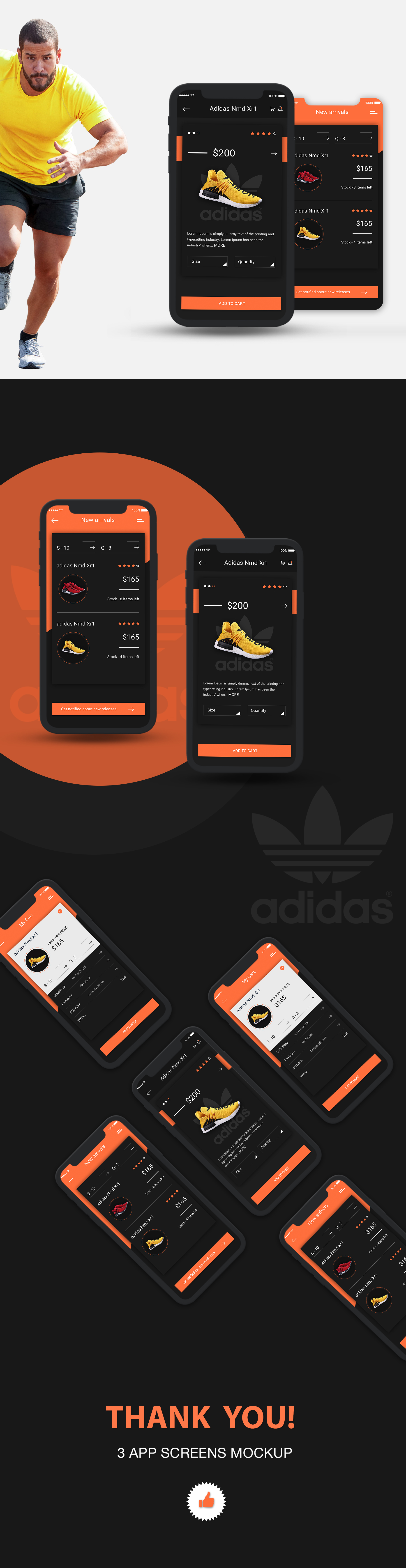 Download E-commerce adidas ui kit PSD