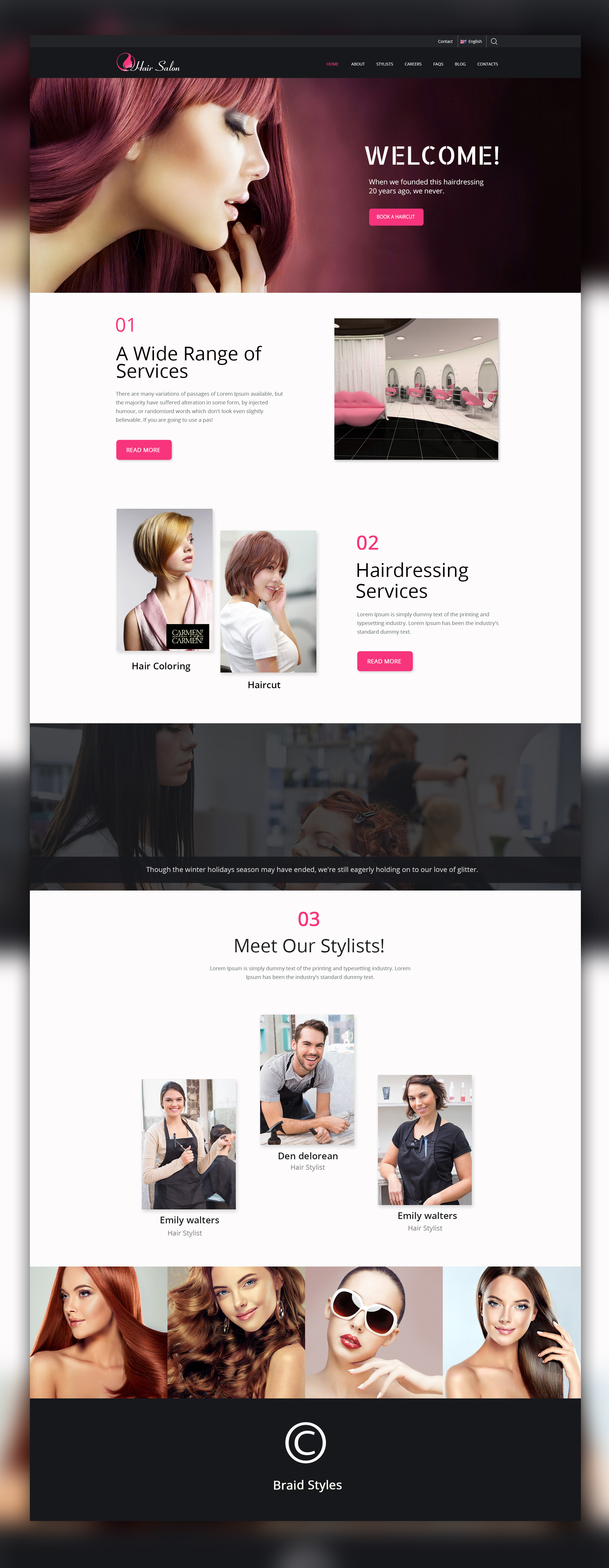 Beauty Salon Website Templates