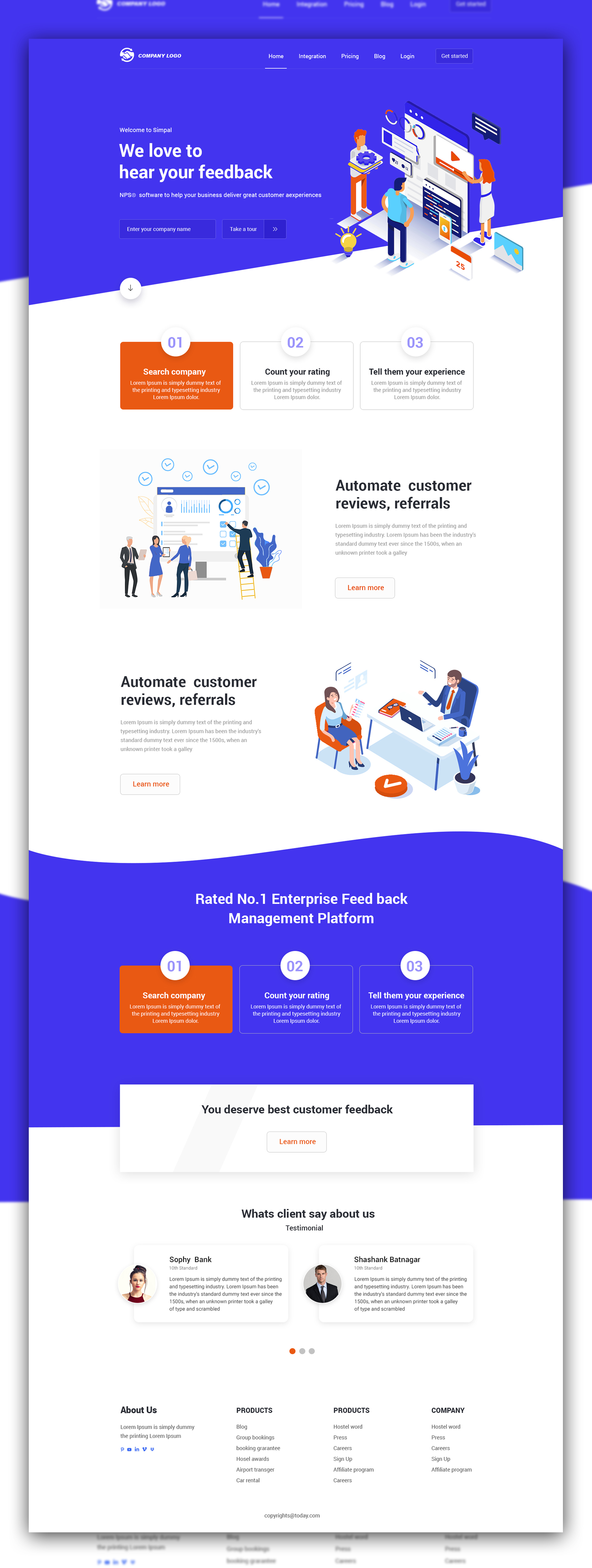 Professional Business Website Template PSD