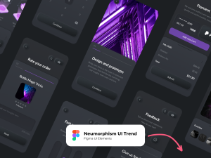 Dark Fantastic best ui kit for mobile (Figma)