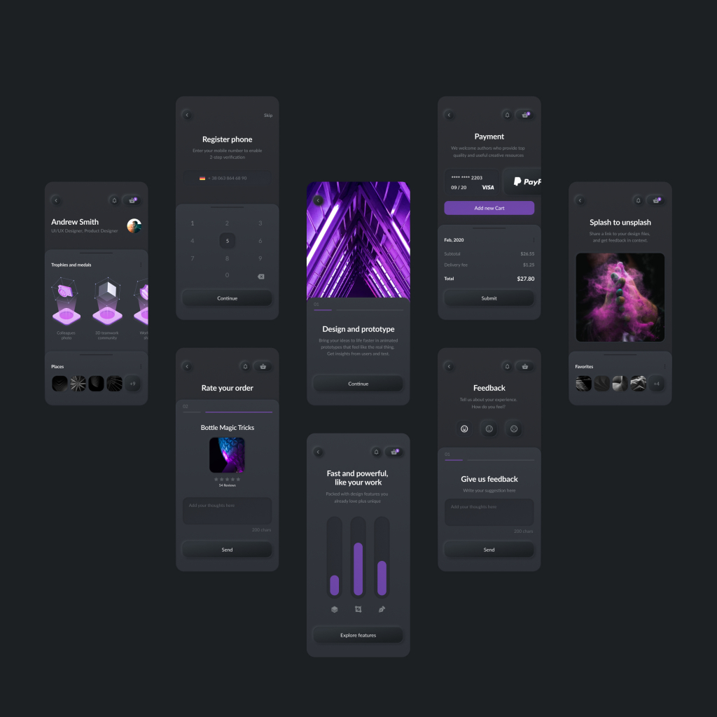 Dark Fantastic Best Ui Kit For Mobile Figma